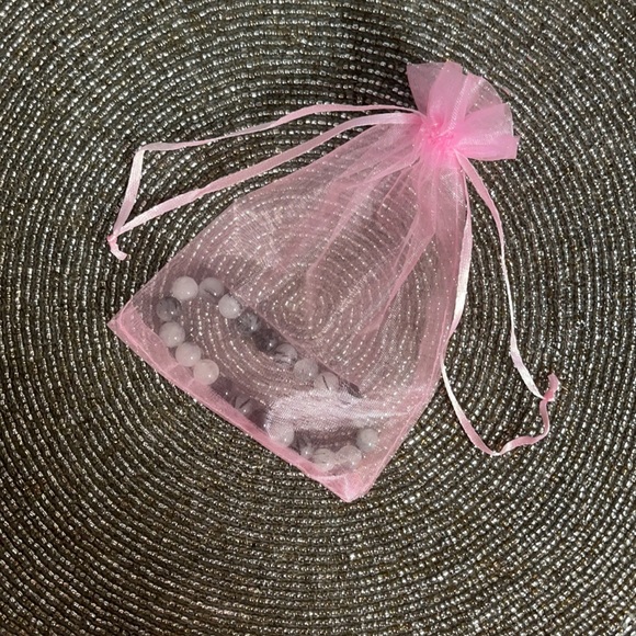 Tourmaline Quartz Bracelet Handmade Natural Gems - Picture 3 of 3